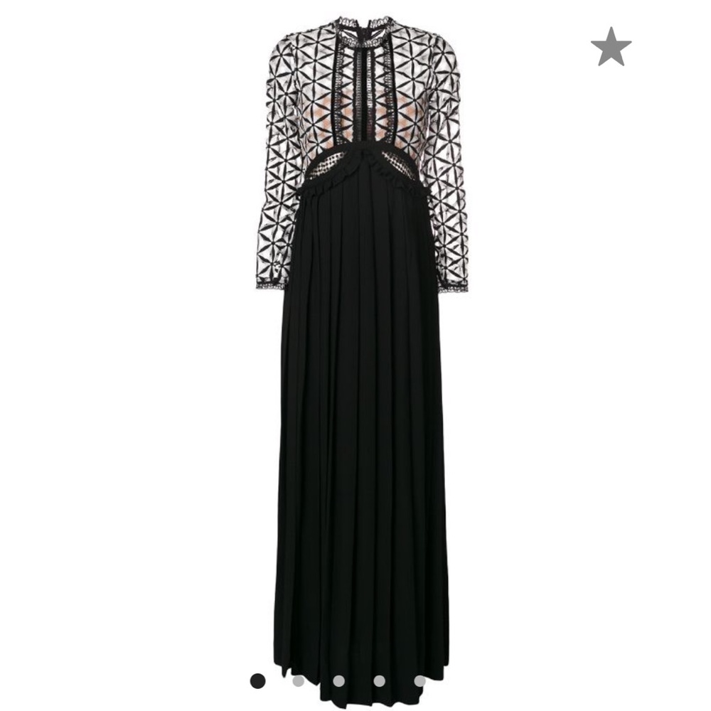 Self-Portrait Cutout Guipure Maxi Dress NWT